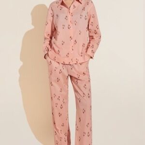 Eberjey Organic Sandwashed Cotton Printed - The Long PJ Set